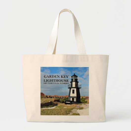 Garden Key Lighthouse, Dry Tortugas Florida Grote Tote Bag (Voorkant)