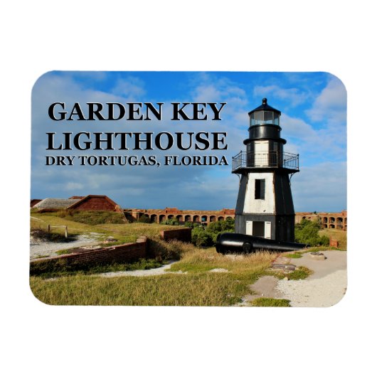 Garden Key Lighthouse, Dry Tortugas Florida Magneet (Horizontaal)