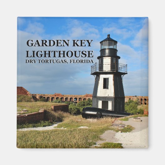 Garden Key Lighthouse, Dry Tortugas Florida Magnet (Voorkant)
