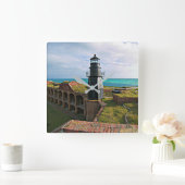 Garden Key Lighthouse, Dry Tortugas Florida Vierkante Klok (Huis)