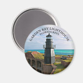 Garden Key Lighthouse, FL Round Magnet (Voorkant / Achterkant)