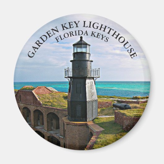 Garden Key Lighthouse, FL Round Magnet (Voorkant)