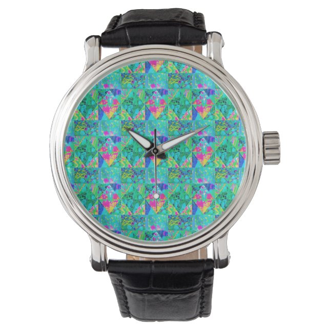 Garden Kilt Schilderen met Hydrangea en Blues Horloge (Voorkant)
