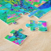 Garden Kilt Schilderen met Hydrangea en Blues Legpuzzel (Zijkant)