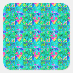 Garden Kilt Schilderen met Hydrangea en Blues Vierkante Sticker
