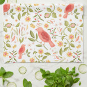 Garden Kitchen – Botanical Bird & Fruits Design Theedoek (Gevouwen)