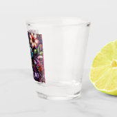 Garden Kitty Cat Floral Abstract Personalized Shot Glas (Rechts)