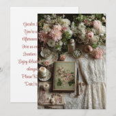 Garden Lace Afternoon Tea | bloemcharme Kaart (Voorkant / Achterkant)
