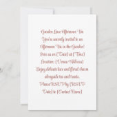 Garden Lace Afternoon Tea | Tuinbloemen Kaart (Achterkant)