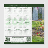 Garden Landscape Green White 2026 Calendar Magnet (Voorkant)