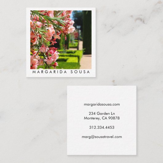 Garden Landscaper fotoreis toerisme Spanje Vierkante Visitekaartje (Voorkant / Achterkant)
