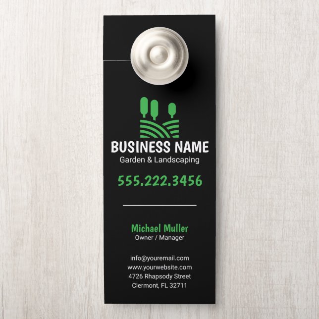 Garden Landscaping Green Trees lawn care garden Deurhanger (Op knop)