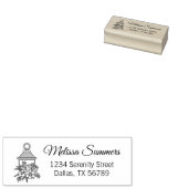 Garden Lantern Flowers Adres 3 Rubberstempel (Gestempeld)