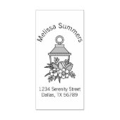 Garden Lantern Flowers Arch Adres 5 Rubberstempel (Afrduk)