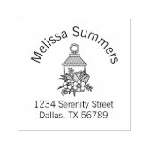 Garden Lantern Flowers Arch Adres 6 Zelfinktende Stempel (Design)