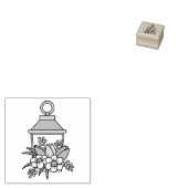 Garden Lantern Flowers Rubberstempel (Gestempeld)