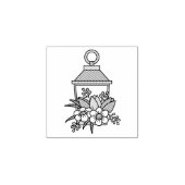Garden Lantern Flowers Rubberstempel (Afrduk)