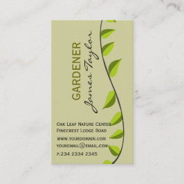 Garden Leaf Gardening Green Professional omhoog ga Visitekaartje