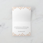 Garden Leaves Burnt Oranje Weddenschap Hartelijk d Bedankkaart (Binnen)