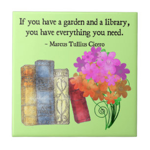 GARDEN & LIBRARY Tile Tegeltje