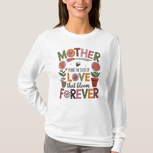 Garden Life Mama, Moederdag Garden T-shirt (Voorkant)