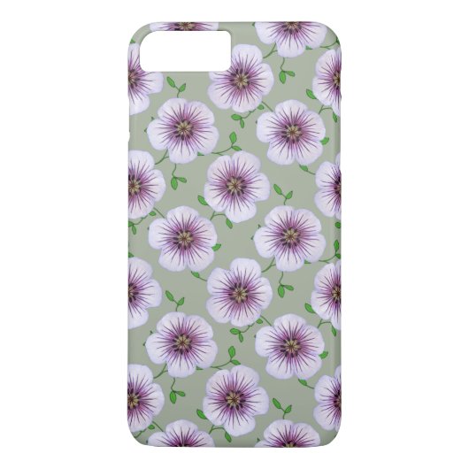 Garden Light Blue Geranium Flower op elke kleur Case-Mate iPhone Case (Achterkant)