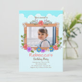 Garden Lijst foto Verjaardagsuitnodiging Kaart (Staand voorkant)