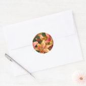 Garden Lilies Ronde Sticker (Envelop)