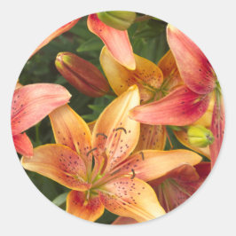Garden Lilies Ronde Sticker