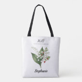 Garden Lily of the Valley–May Birth Month Tote Bag (Achterkant)