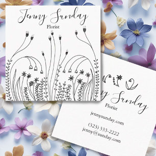 Garden Line Art Florist Landscaper Vierkante Visitekaartje