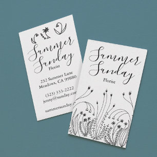 Garden Line Art Florist Landscaper Visitekaartje