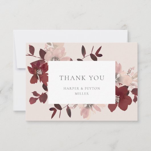 Garden Love Flat Dank je wel kaart (Voorkant)