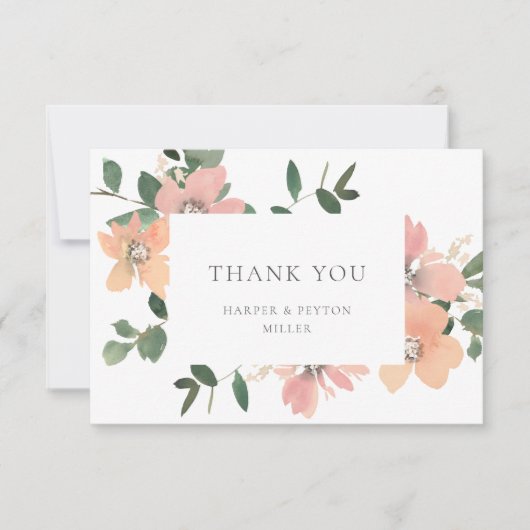 Garden Love Flat Dank je wel kaart (Voorkant)