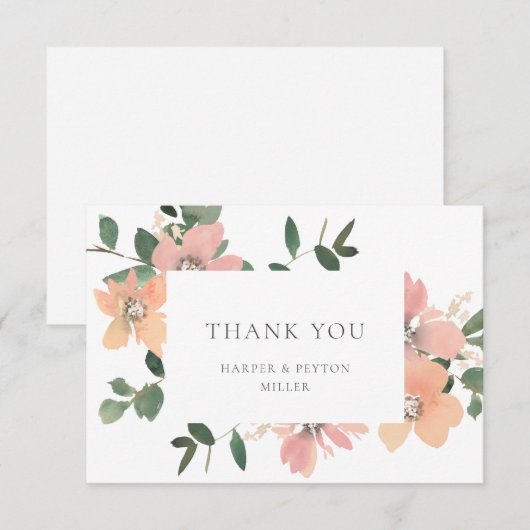 Garden Love Flat Dank je wel kaart (Voorkant / Achterkant)