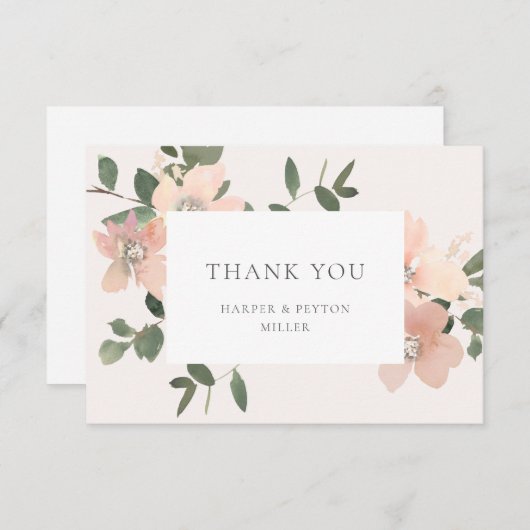 Garden Love Flat Dank je wel kaart (Voorkant / Achterkant)