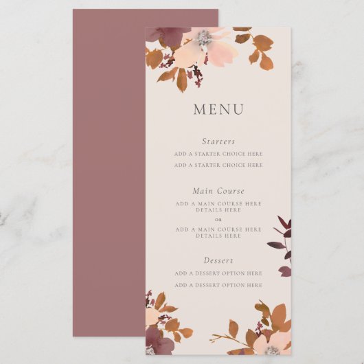 Garden Love Menu Card (Voorkant / Achterkant)