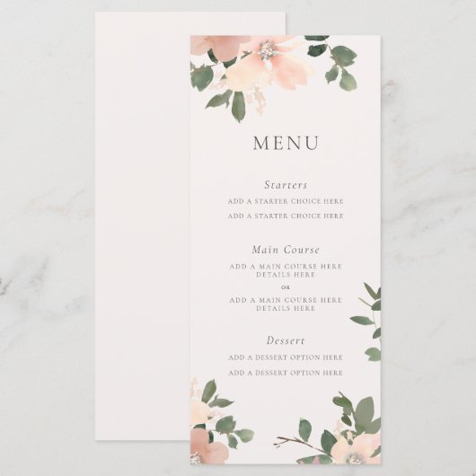 Garden Love Menu Card (Voorkant / Achterkant)