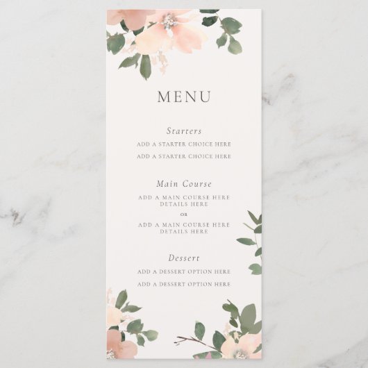 Garden Love Menu Card (Voorkant)