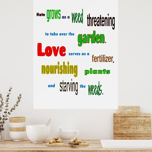 Garden Love Poster (Keuken)