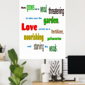 Garden Love Poster (Thuiskantoor)