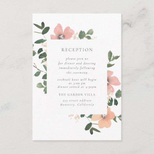 Garden Love Receptie Insert Kaart (Voorkant)