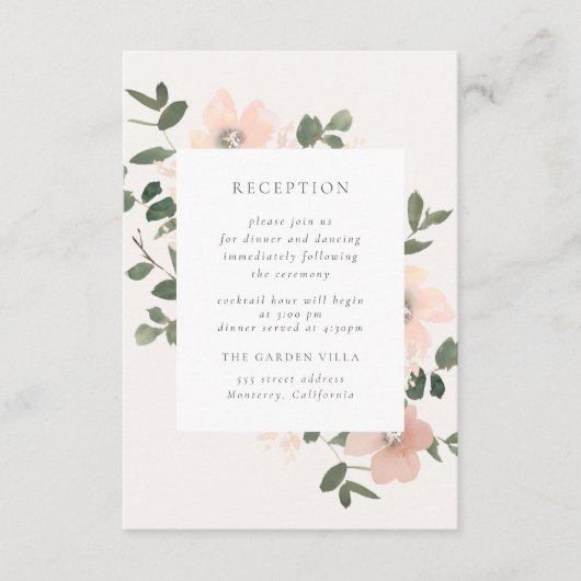Garden Love Receptie Insert Kaart (Voorkant)