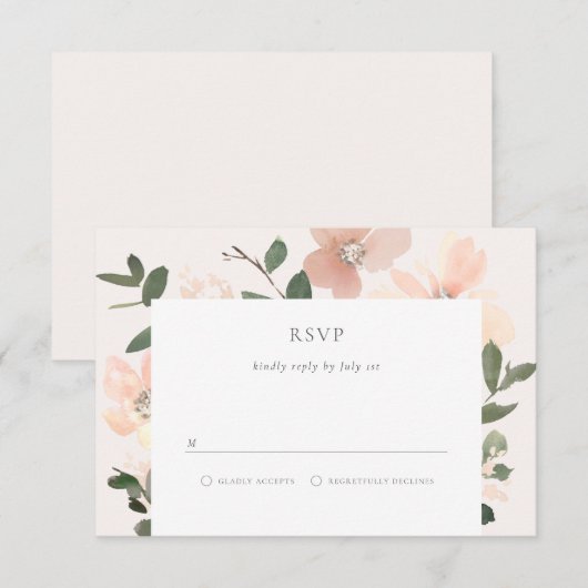 Garden Love RSVP-kaart RSVP Kaartje (Voorkant / Achterkant)