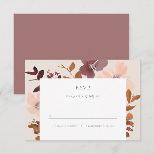 Garden Love RSVP-kaart RSVP Kaartje (Voorkant / Achterkant)