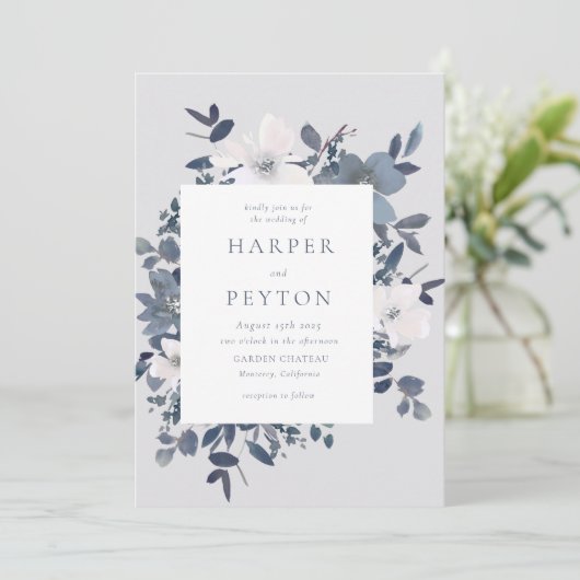 Garden Love Wedding Invitation Kaart (Staand voorkant)
