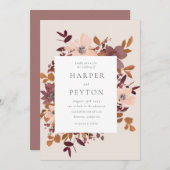 Garden Love Wedding Invitation Kaart (Voorkant / Achterkant)