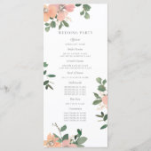 Garden Love Wedding Programma Programmakaart (Achterkant)