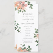 Garden Love Wedding Programma Programmakaart (Voorkant / Achterkant)