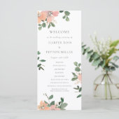 Garden Love Wedding Programma Programmakaart (Staand voorkant)